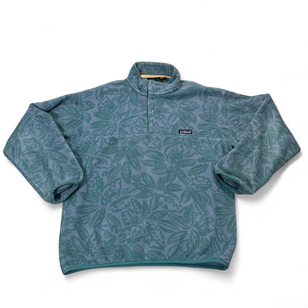 Patagonia Vintage 1994 Men’s Tropical Sea Green Synchilla Snap T-Fleece USA M